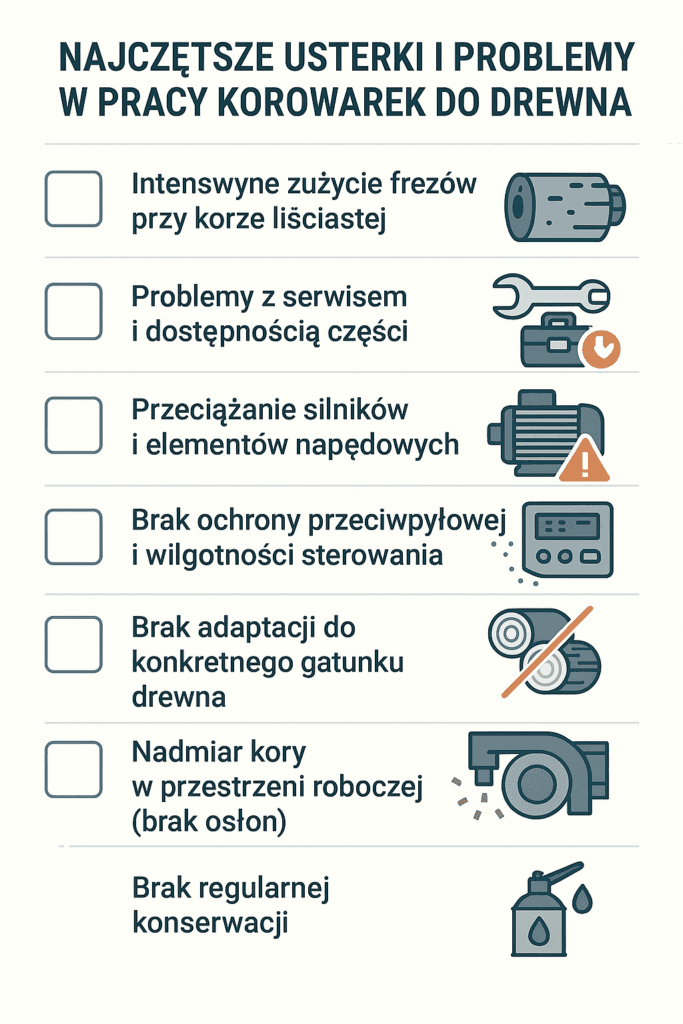 Najczęstsze problemy tartaczników z korowarkami – jak ich unikać dzięki rozwiązaniom JUWAL