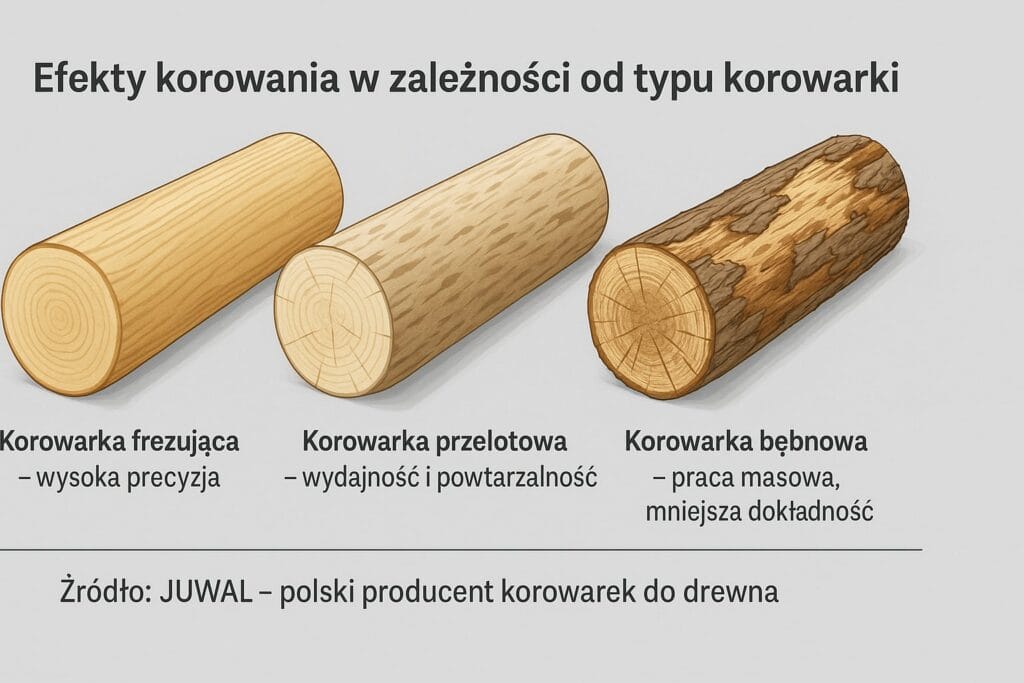 Korowarka do drewna – który typ wybrać? Porównanie trzech systemów korowania w praktyce